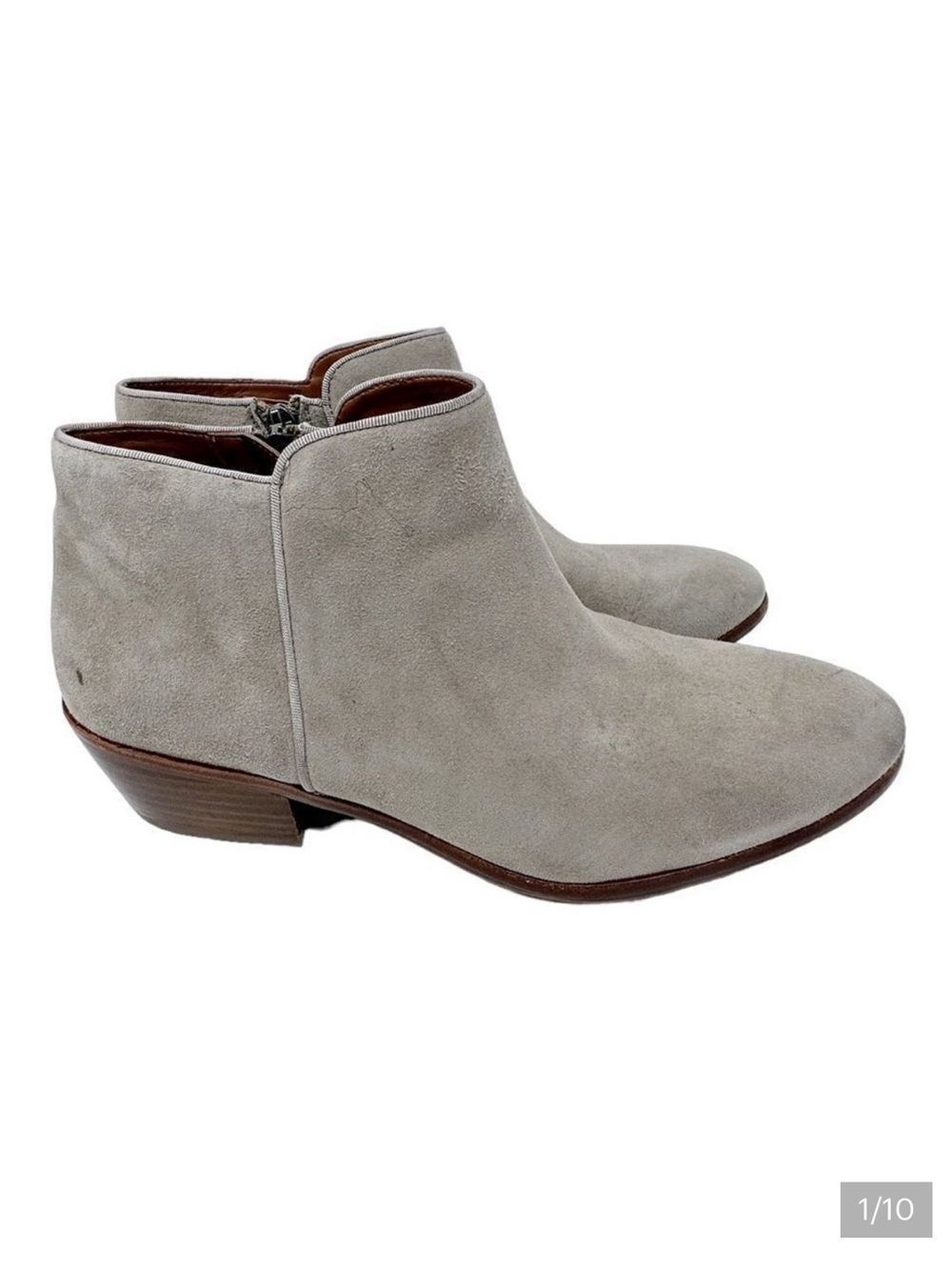 Sam Edelman Suede Ankle Bootie Petty Gray Size 10 W
